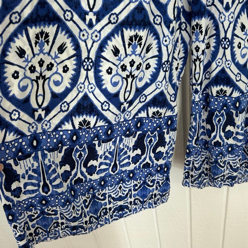 Haute Hippie Blue Boho Wide Leg Pants Drawstring Rayon Beach Womens S - Picture 5 of 9